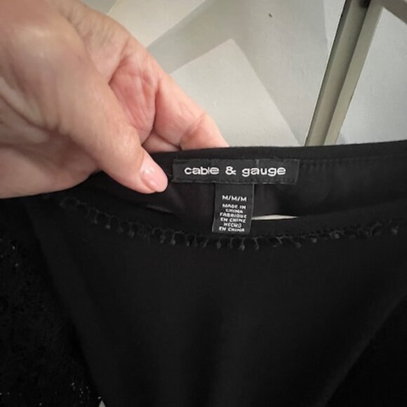 Elegant Black T with Lace sleeves  Discounted Shipping - Picture 5 of 6